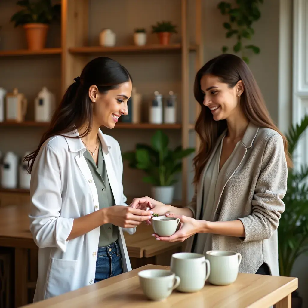 A tea főzési folyamata, ahol a gyógynövények színei vibrálóan jelennek meg.